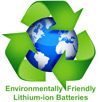 Our lithium-ion batteries are environmentally friendly and  RoHS Compliant